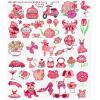 All the pink small items small easy cross stitch