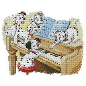 Dalmatian and Piano 