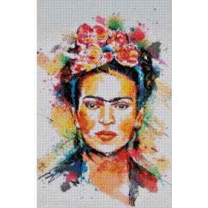 Frida, Cotton Counted Cross Stitch,150x230 Stitch, 27x42cm, Frida Portrait Cotton Cross Stitch Kits