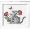 Cat and Butterfly,14 Count,128x100 St...